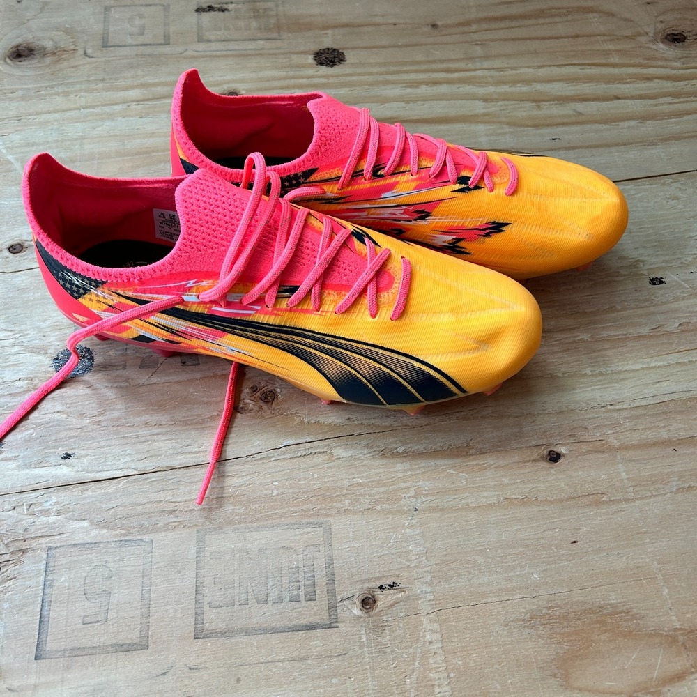 PUMA Ultra Ultimate Cp Firm Ground Soccer Cleats Mens 7.5 Orange/Pink